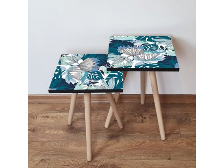 HANAH HOME Set 2 stočića 2Shp210 Navy Blue