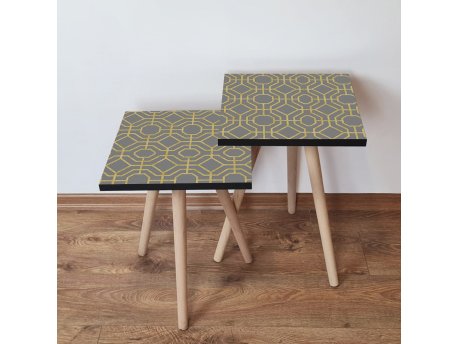 HANAH HOME Set 2 stočića 2Shp238 Yellow