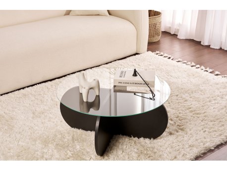 HANAH HOME Sto za kafu Aeris Wood Black Fume
