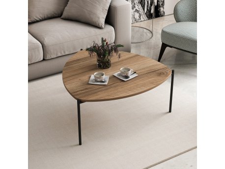 HANAH HOME Sto za kafu Lenny Walnut