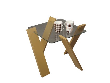 HANAH HOME Sto za kafu Roman Mini Mustard