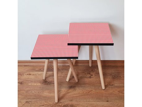 HANAH HOME Set 2 stočića 2Shp241 Red