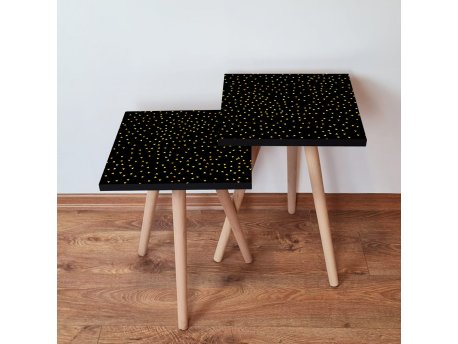 HANAH HOME Set 2 stočića 2Shp250 Black Gold