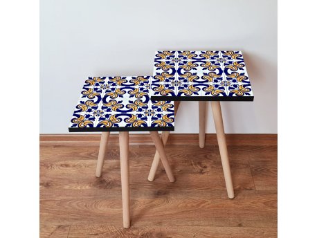 HANAH HOME Set 2 stočića 2Shp26 Navy Blue