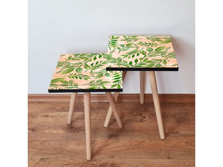 HANAH HOME Set 2 stočića 2Shp261 Green