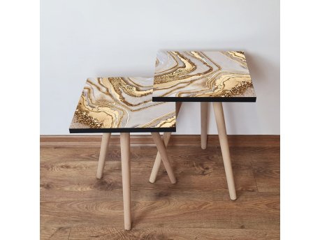 HANAH HOME Set 2 stočića 2Shp263 Gold