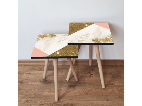 HANAH HOME Set 2 stočića 2Shp264 Gold