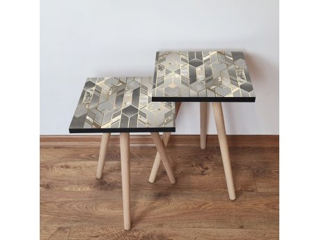 HANAH HOME Set 2 stočića 2Shp265 Grey