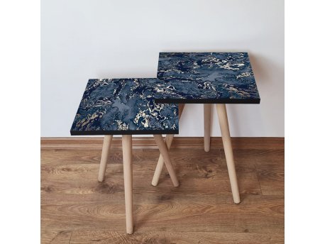HANAH HOME Set 2 stočića 2Shp278 Navy Blue