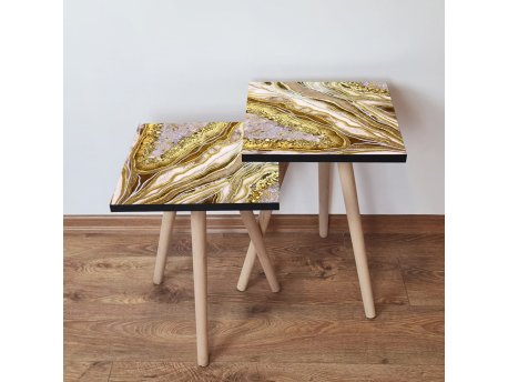 HANAH HOME Set 2 stočića 2Shp284 Gold