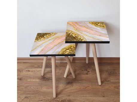 HANAH HOME Set 2 stočića 2Shp293 Gold