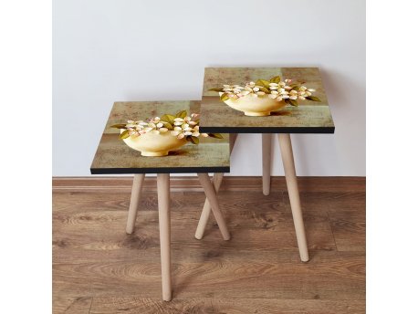 HANAH HOME Set 2 stočića 2Shp307 Beige