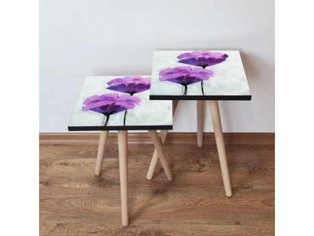 HANAH HOME Set 2 stočića 2Shp311 Purple