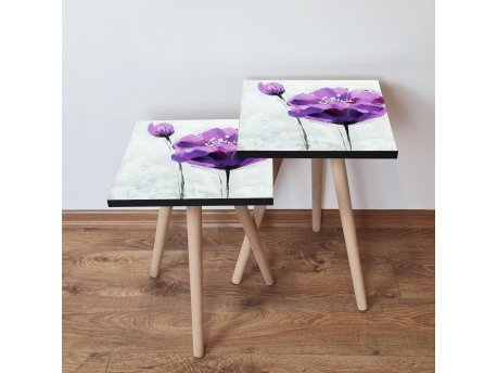 HANAH HOME Set 2 stočića 2Shp312 Lilac