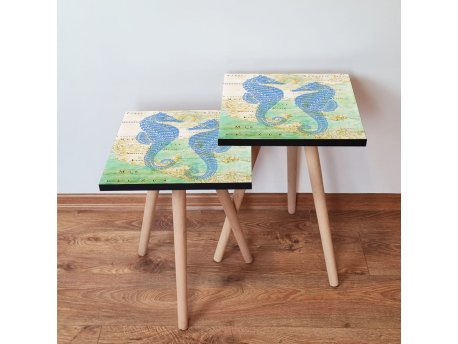 HANAH HOME Set 2 stočića 2Shp314 Navy Blue