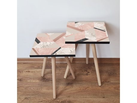 HANAH HOME Set 2 stočića 2Shp317 Salmon