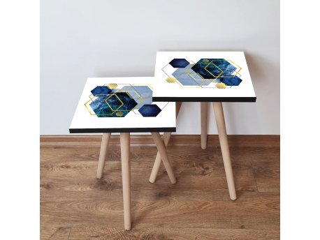HANAH HOME Set 2 stočića 2Shp327 Navy Blue