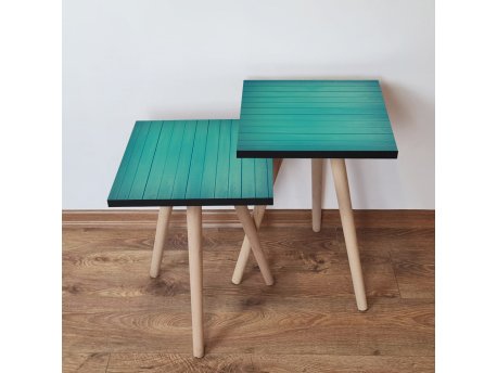HANAH HOME Set 2 stočića 2Shp333 Turquoise