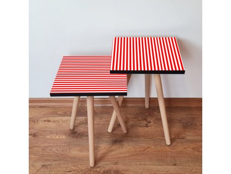 HANAH HOME Set 2 stočića 2Shp339 Red