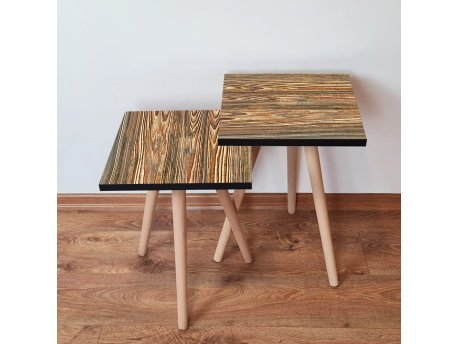 HANAH HOME Set 2 stočića 2Shp345 Brown