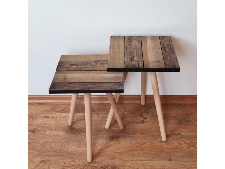 HANAH HOME Set 2 stočića 2Shp355 Brown
