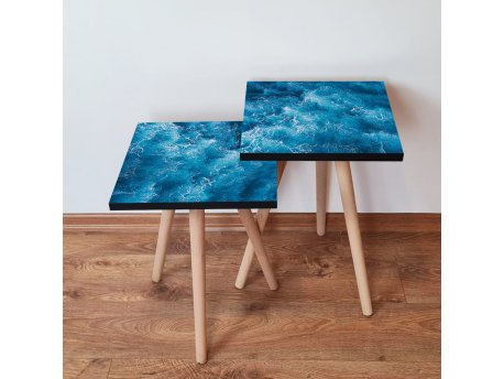 HANAH HOME Set 2 stočića 2Shp357 Blue