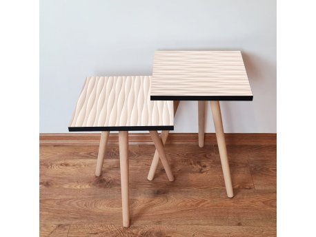 HANAH HOME Set 2 stočića 2Shp358 Beige
