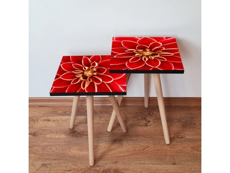 HANAH HOME Set 2 stočića 2Shp361 Red