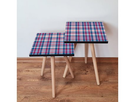HANAH HOME Set 2 stočića 2Shp368 Navy Blue