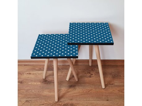 HANAH HOME Set 2 stočića 2Shp370 Navy Blue