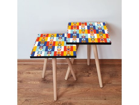 HANAH HOME Set 2 stočića 2Shp375 Multicolor
