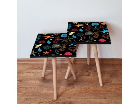 HANAH HOME Set 2 stočića 2Shp376 Multicolor