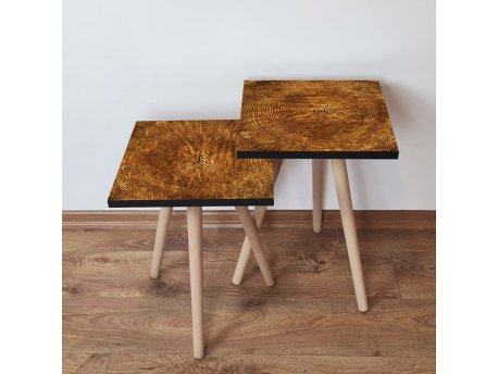 HANAH HOME Set 2 stočića 2Shp379 Brown