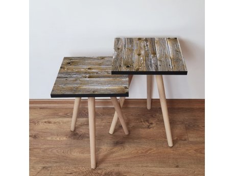 HANAH HOME Set 2 stočića 2Shp381 Brown