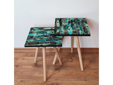 HANAH HOME Set 2 stočića 2Shp387 Green
