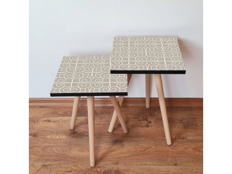 HANAH HOME Set 2 stočića 2Shp388 Beige
