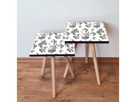 HANAH HOME Set 2 stočića 2Shp400 White