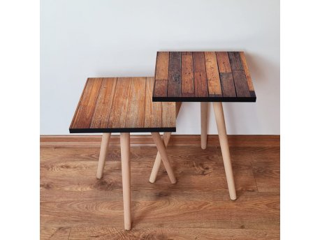 HANAH HOME Set 2 stočića 2Shp404 Brown