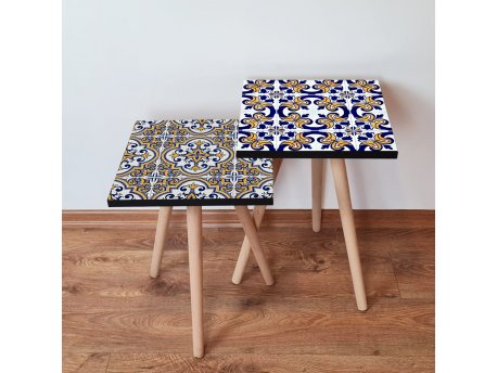 HANAH HOME Set 2 stočića 2Shp407 Navy Blue