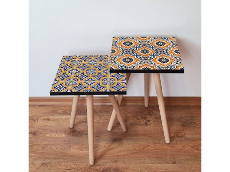 HANAH HOME Set 2 stočića 2Shp408 Navy Blue