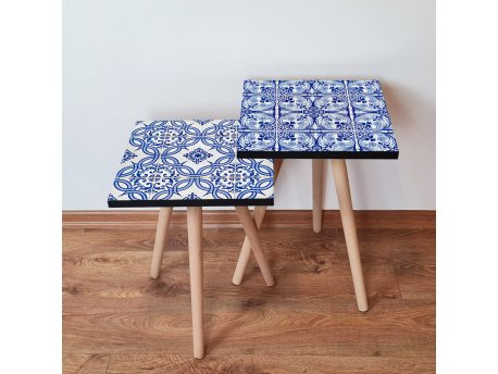 HANAH HOME Set 2 stočića 2Shp409 Navy Blue