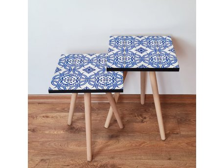HANAH HOME Set 2 stočića 2Shp41 Navy Blue