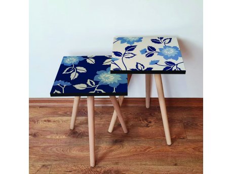 HANAH HOME Set 2 stočića 2Shp411 Navy Blue