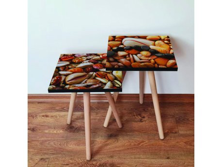 HANAH HOME Set 2 stočića 2Shp412 Orange