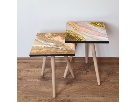 HANAH HOME Set 2 stočića 2Shp423 Salmon