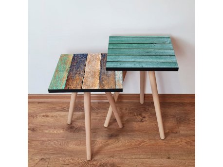 HANAH HOME Set 2 stočića 2Shp424 Blue