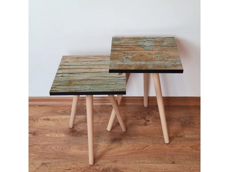 HANAH HOME Set 2 stočića 2Shp426 Green