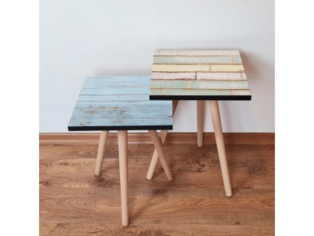 HANAH HOME Set 2 stočića 2Shp439 Blue