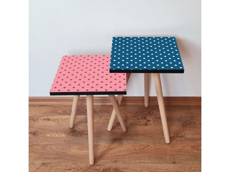 HANAH HOME Set 2 stočića 2Shp448 Pink