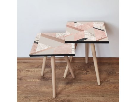 HANAH HOME Set 2 stočića 2Shp453 Pink